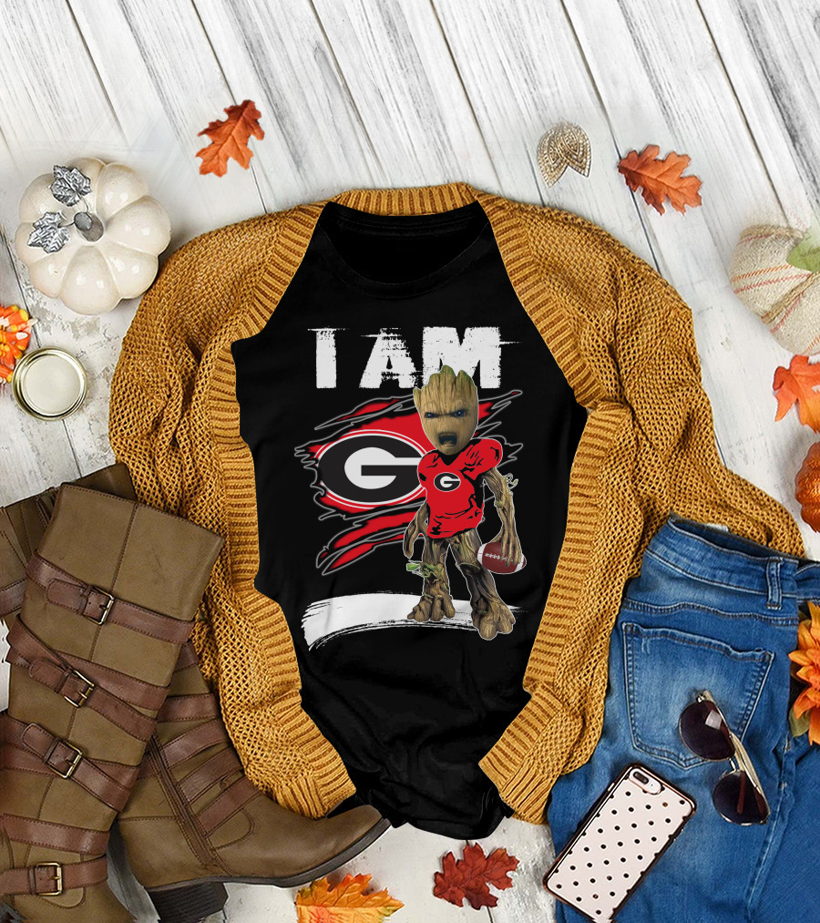 I Am Bulldogs Fan Football Groot Georgia T-Shirt