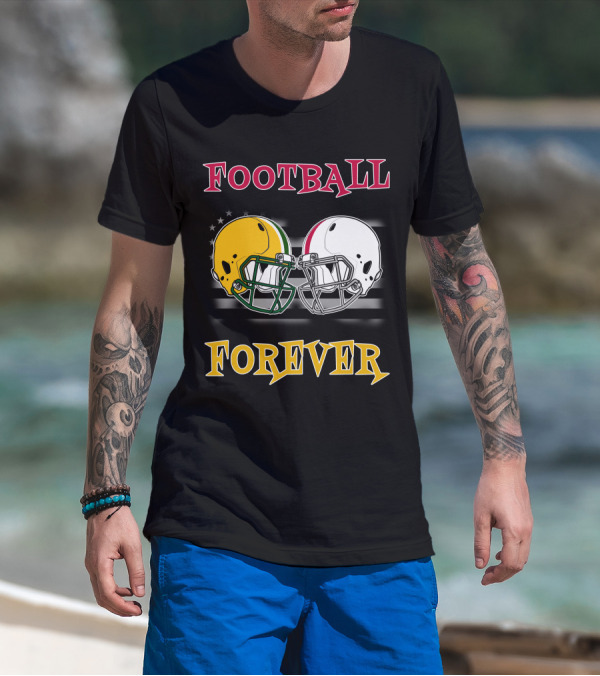 Football Forever Pack Buck Helmets Stars Stripes T-Shirt
