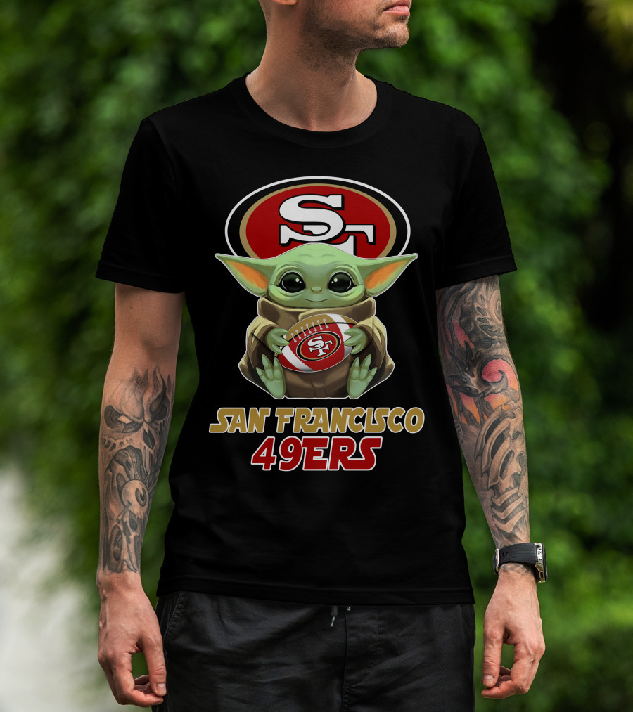 San Francisco 49ers Baby Yoda Football Nfl T-Shirt
