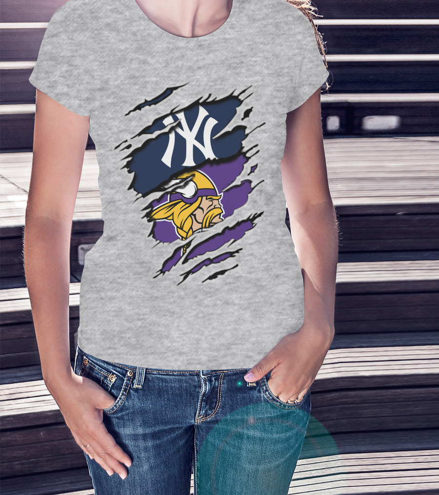 Vikings Yankees Dual Team Spirit T-Shirt