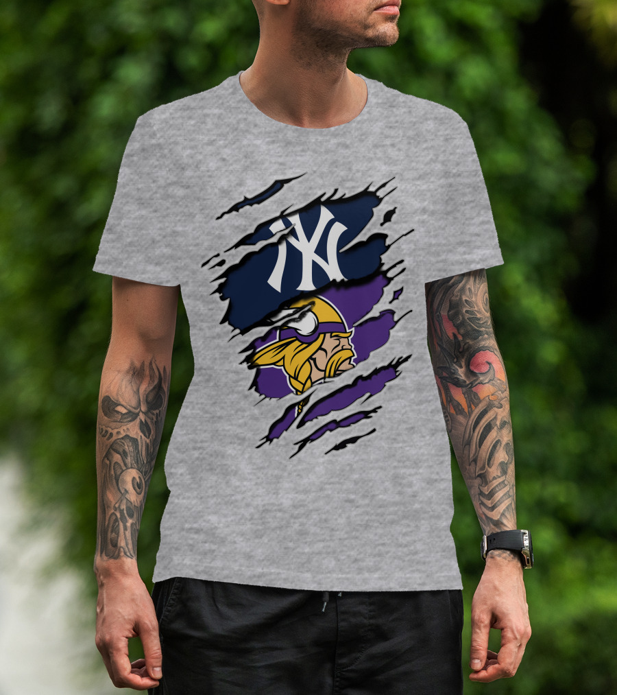 Vikings Yankees Dual Team Spirit T-Shirt