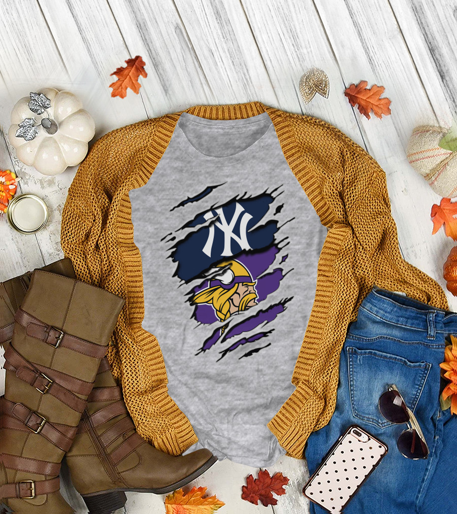 Vikings Yankees Dual Team Spirit T-Shirt