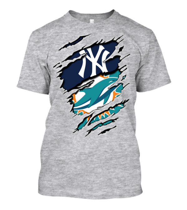 Yankees Dolphins Logo Mashup T-Shirt