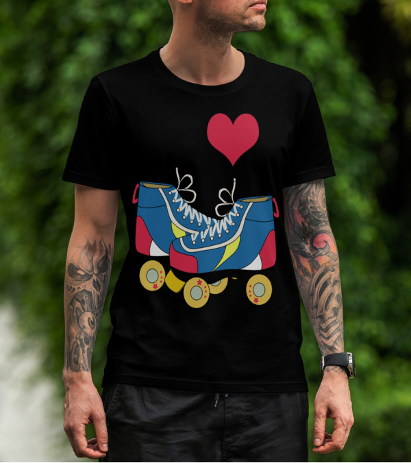 I Love Roller Skates Retro Colorful T-Shirt