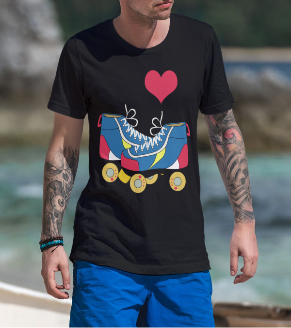 I Love Roller Skates Retro Colorful T-Shirt
