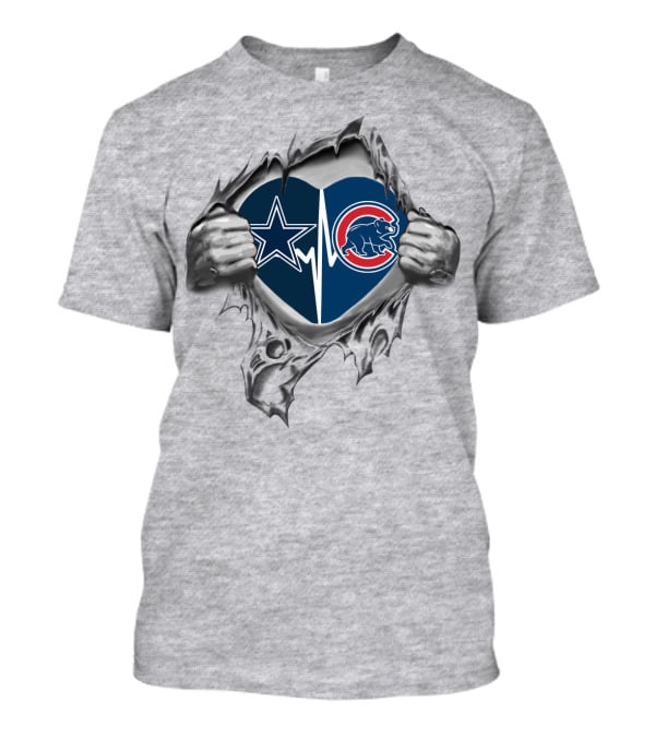 Cowboys Star Cubs Bear Heartbeat Passion T-Shirt