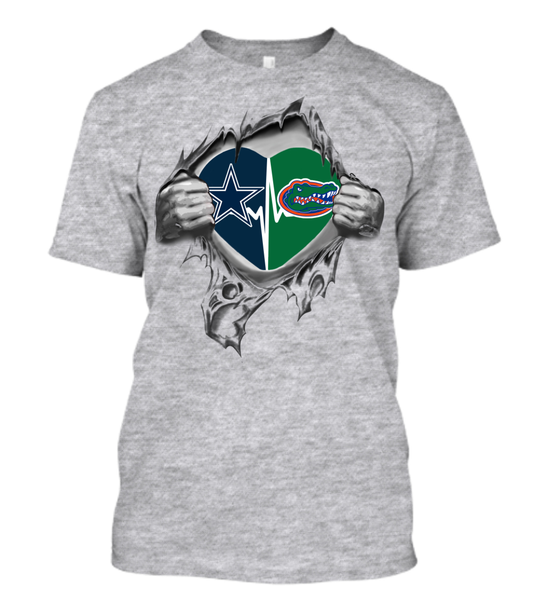 Cowboys Gators Heartbeat Loyalty Unbreakable Passion T-Shirt