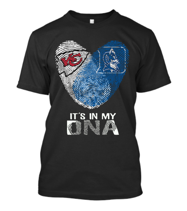 Chiefs Duke It's In My Dna Fingerprint Heart T-Shirt