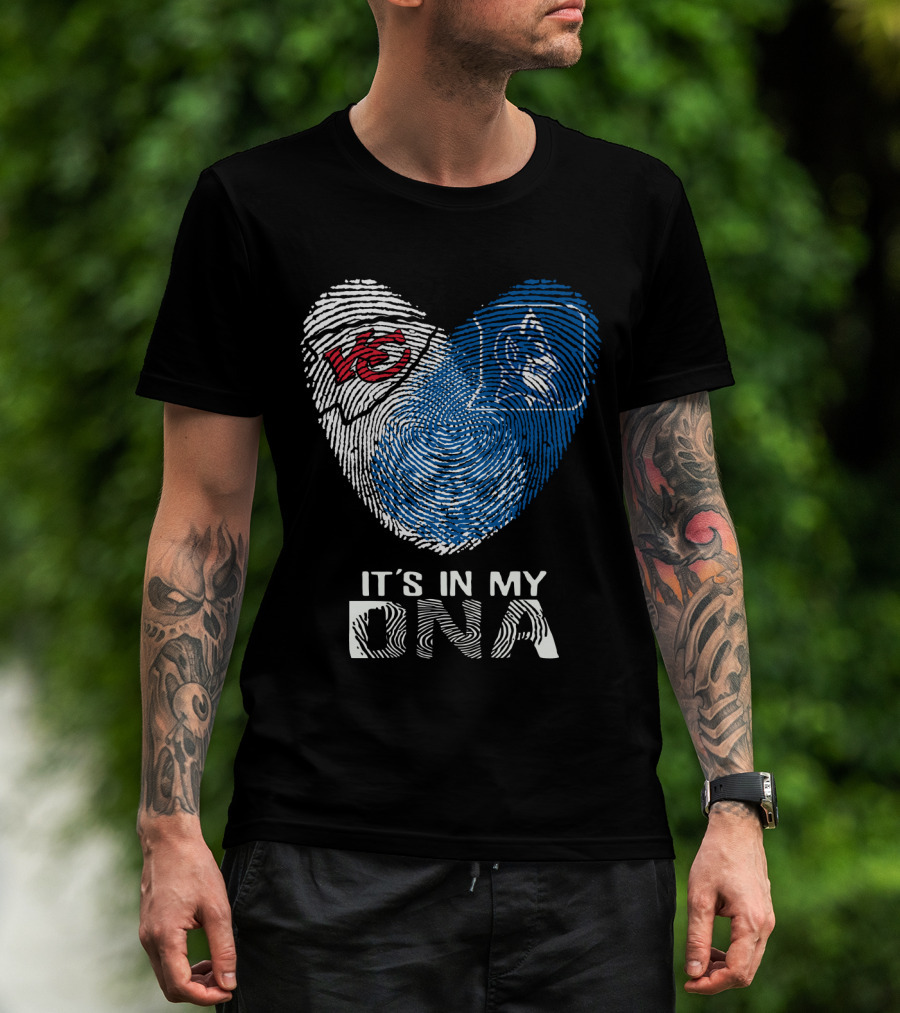 Chiefs Duke It's In My Dna Fingerprint Heart T-Shirt