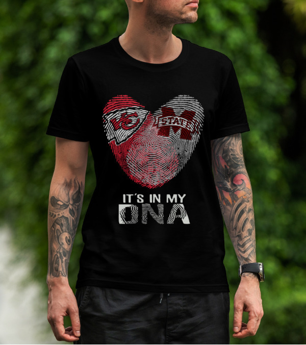 Chiefs MS State It's In My DNA Heartprint T-Shirt