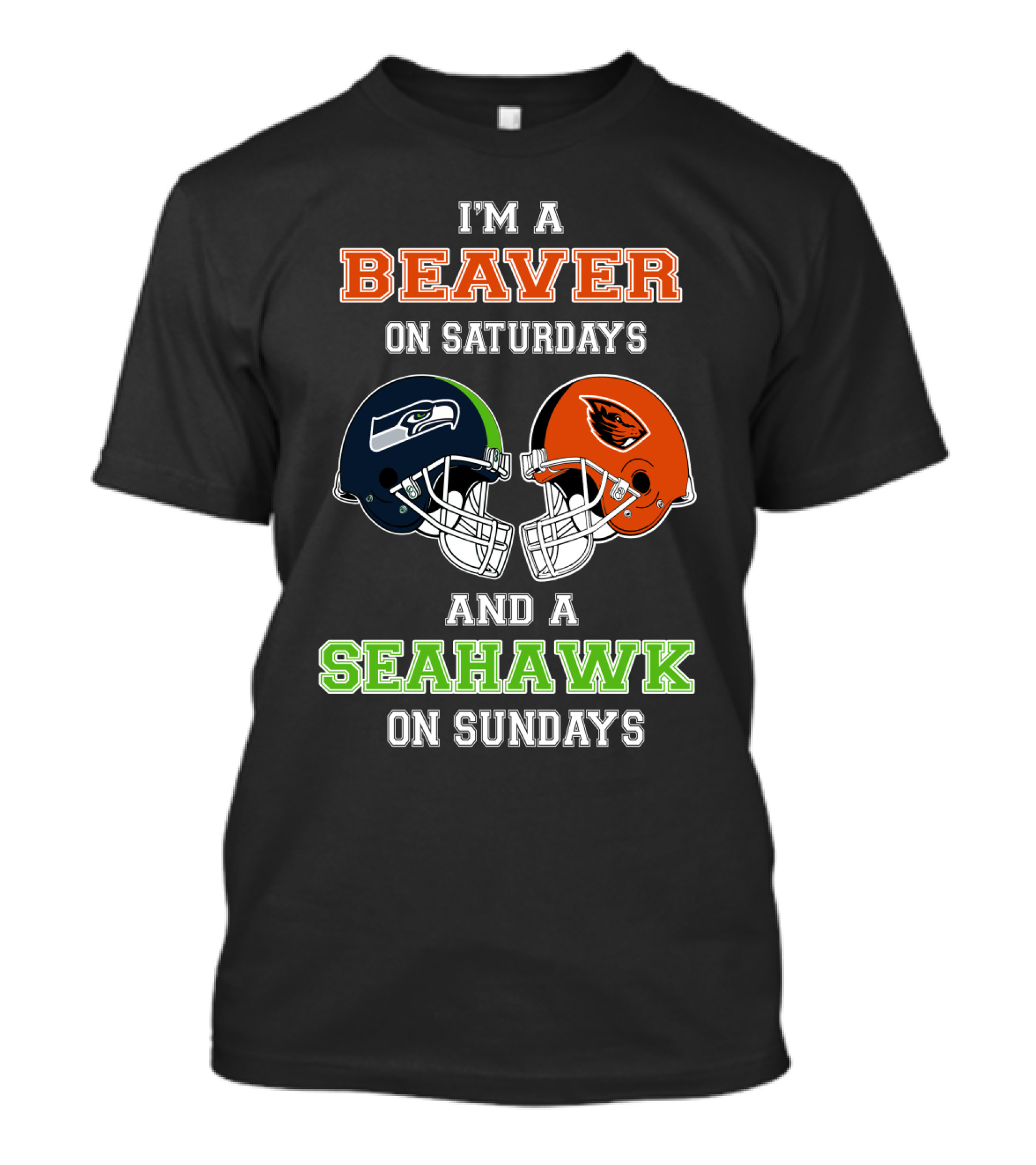 I'm A Beaver On Saturdays And A Seahawks On Sundays T-Shirt