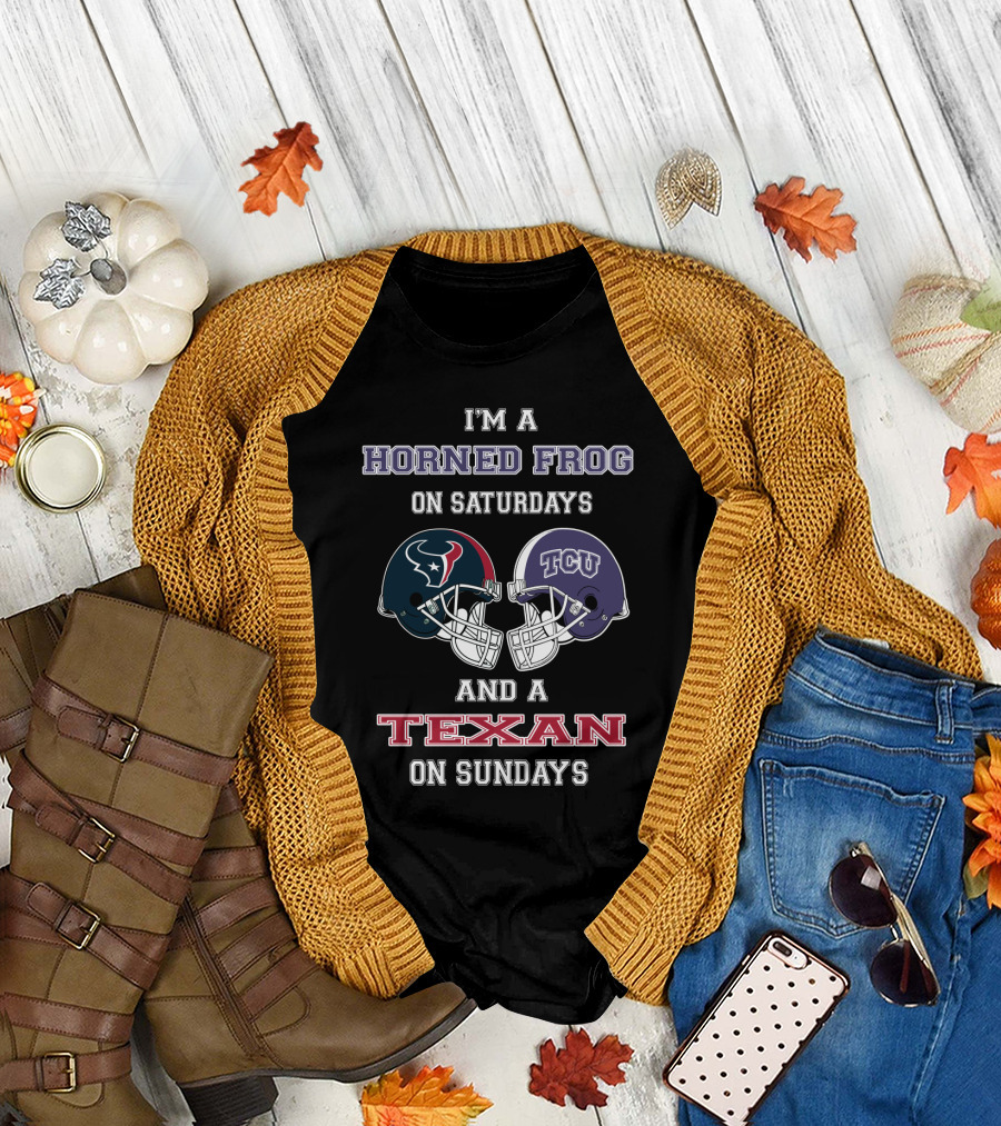Horned Frog on Saturdays and a Texan on Sundays T-Shirt