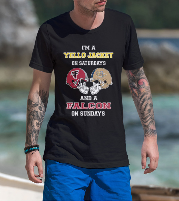 I'm A Yello Jacket On Saturdays And A Falcon On Sundays T-Shirt
