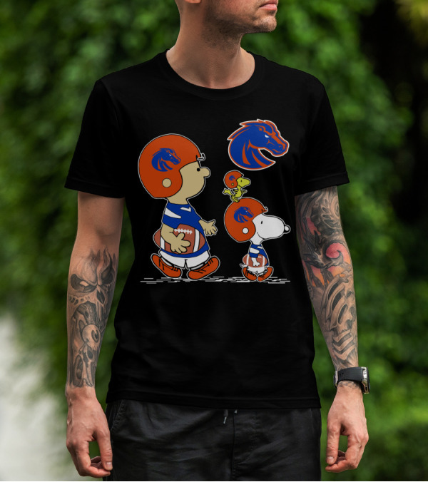 Boise State Broncos Snoopy And Friends Football Team Spirit T-Shirt