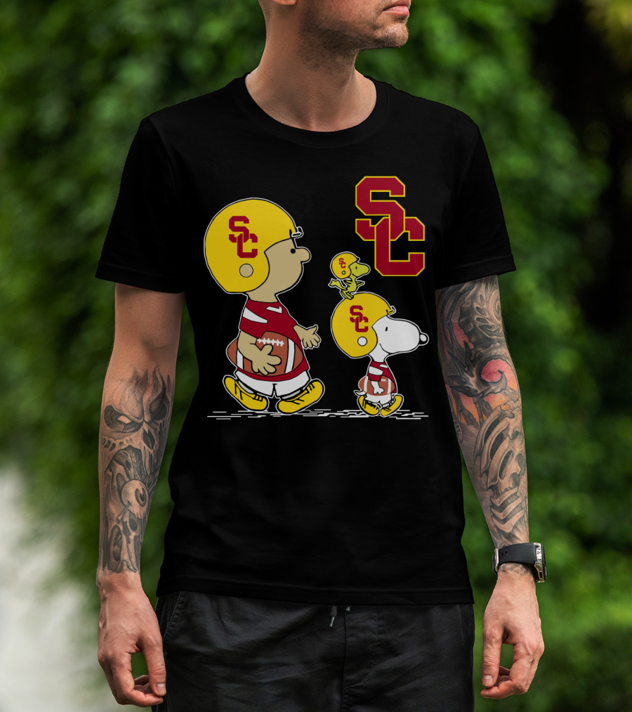 Snoopy USC Trojans Football SC T-Shirt