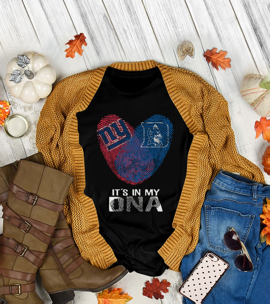It's In My DNA Giants Duke Fingerprint Heart T-Shirt