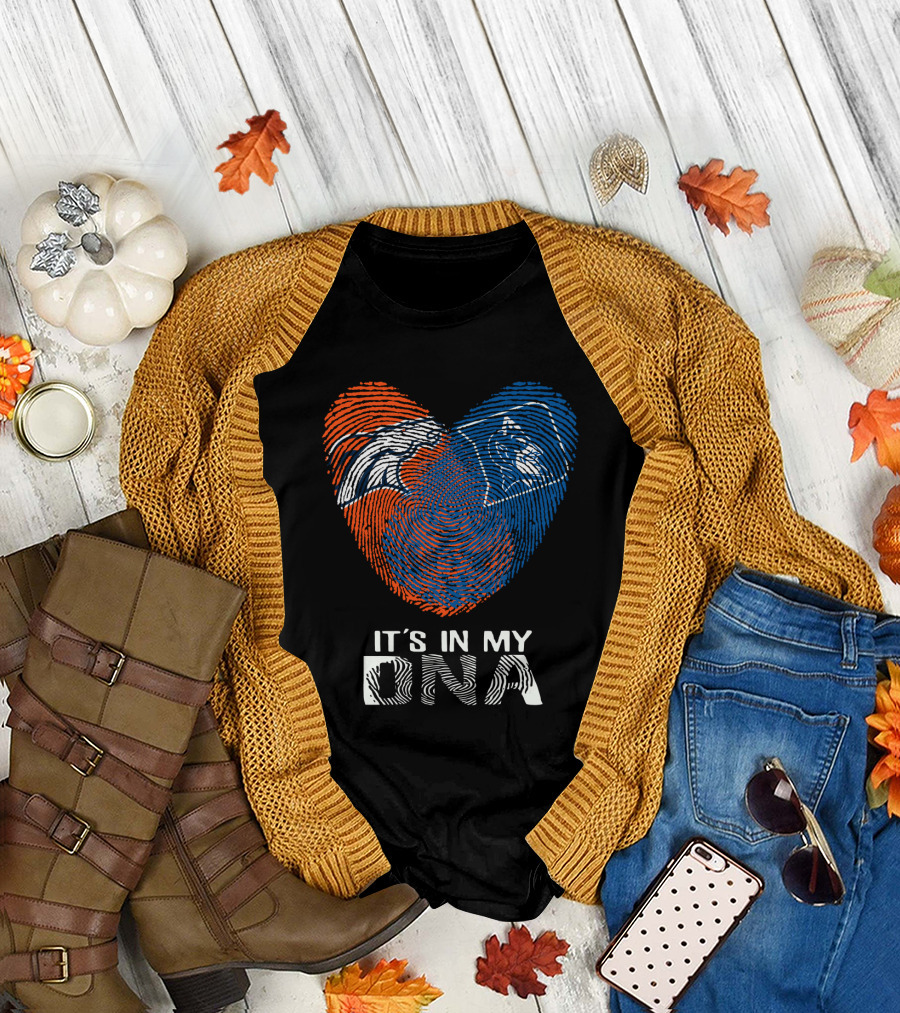 Broncos Duke Heart Fingerprint It's In My DNA T-Shirt