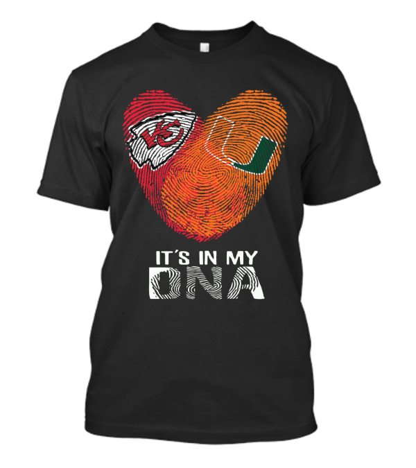Kansas City Chiefs Miami Hurricanes It's In My DNA T-Shirt
