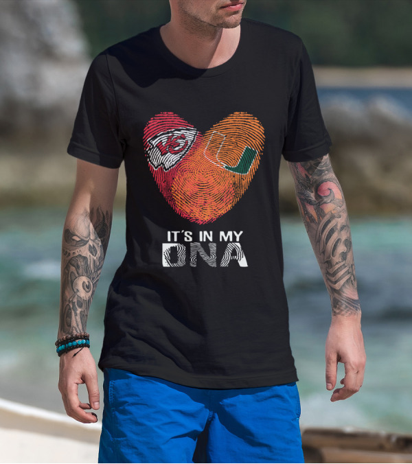 Kansas City Chiefs Miami Hurricanes It's In My DNA T-Shirt