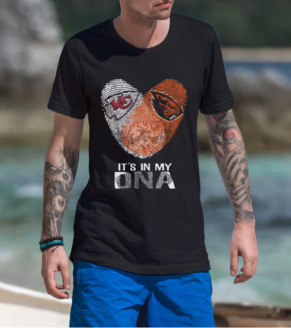 Chiefs Oregon State It's In My DNA Fingerprint Heart T-Shirt