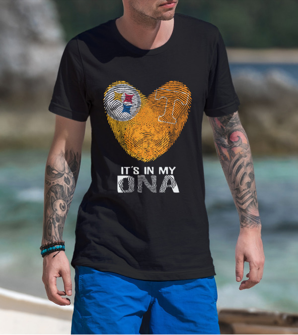 Steelers Tennessee It's In My DNA Fingerprint Heart T-Shirt