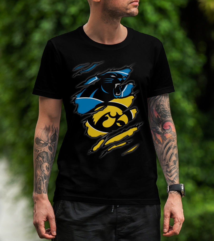 Carolina Panthers Iowa Hawkeyes Crossover T-Shirt