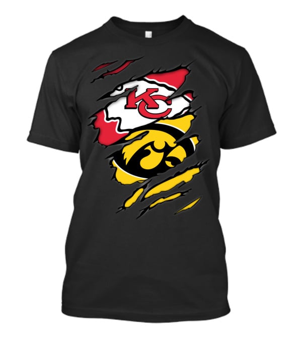 Chiefs Hawkeyes Kansas City Iowa Football Fans T-Shirt