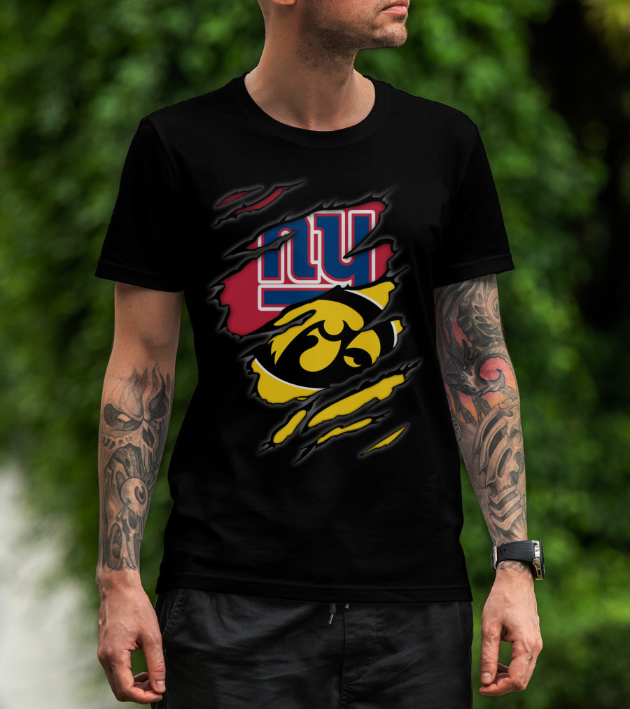 New York Giants Iowa Hawkeyes Crossover T-Shirt