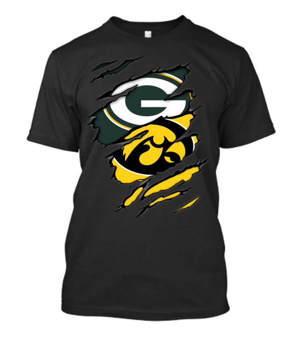 Packers Green Bay Iowa Hawkeyes Football Fan Pride T-Shirt