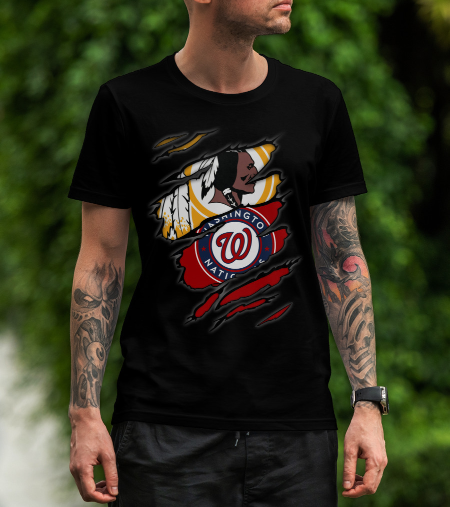 Washington Redskins Nationals W Logo Fan Mashup T-Shirt