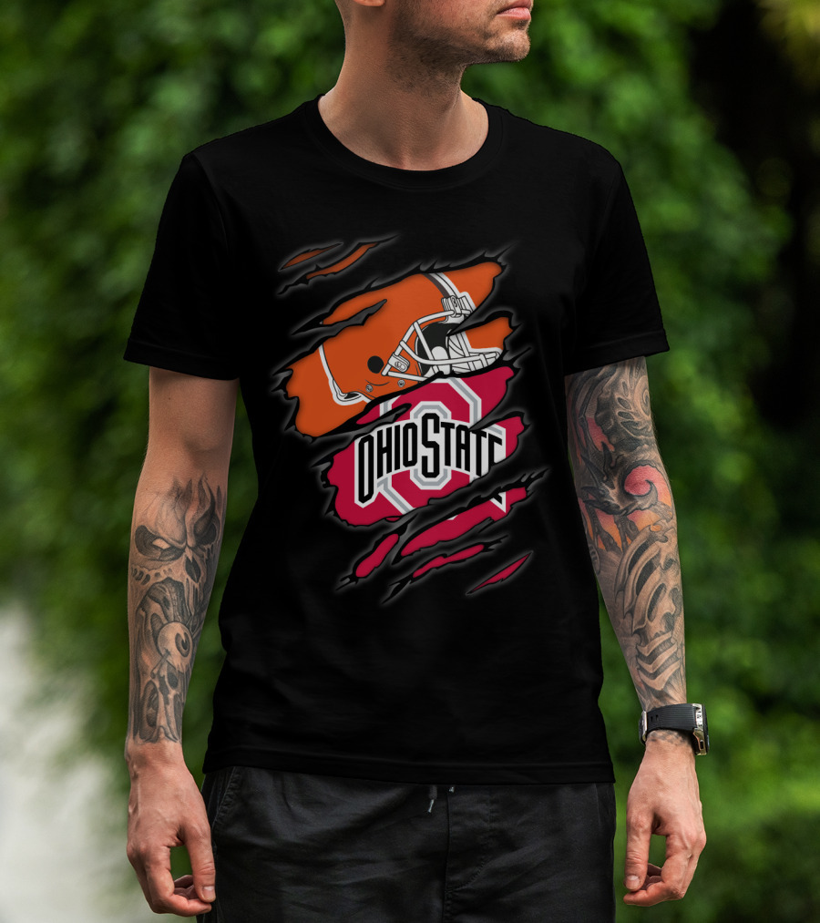 Ohio State Browns Football Helmet T-Shirt