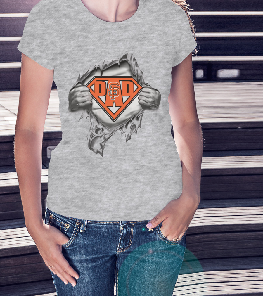 Sf Giants Dad Superhero T-Shirt
