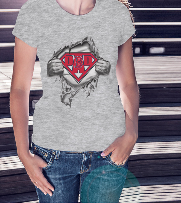 Redsoxs Superhero Burst Logo With Letters B B And Baseball T-Shirt