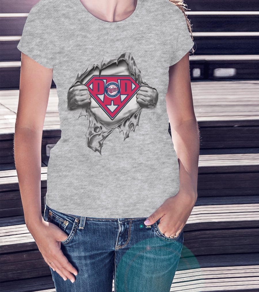 Minnesota Twins Dad Superhero T-Shirt