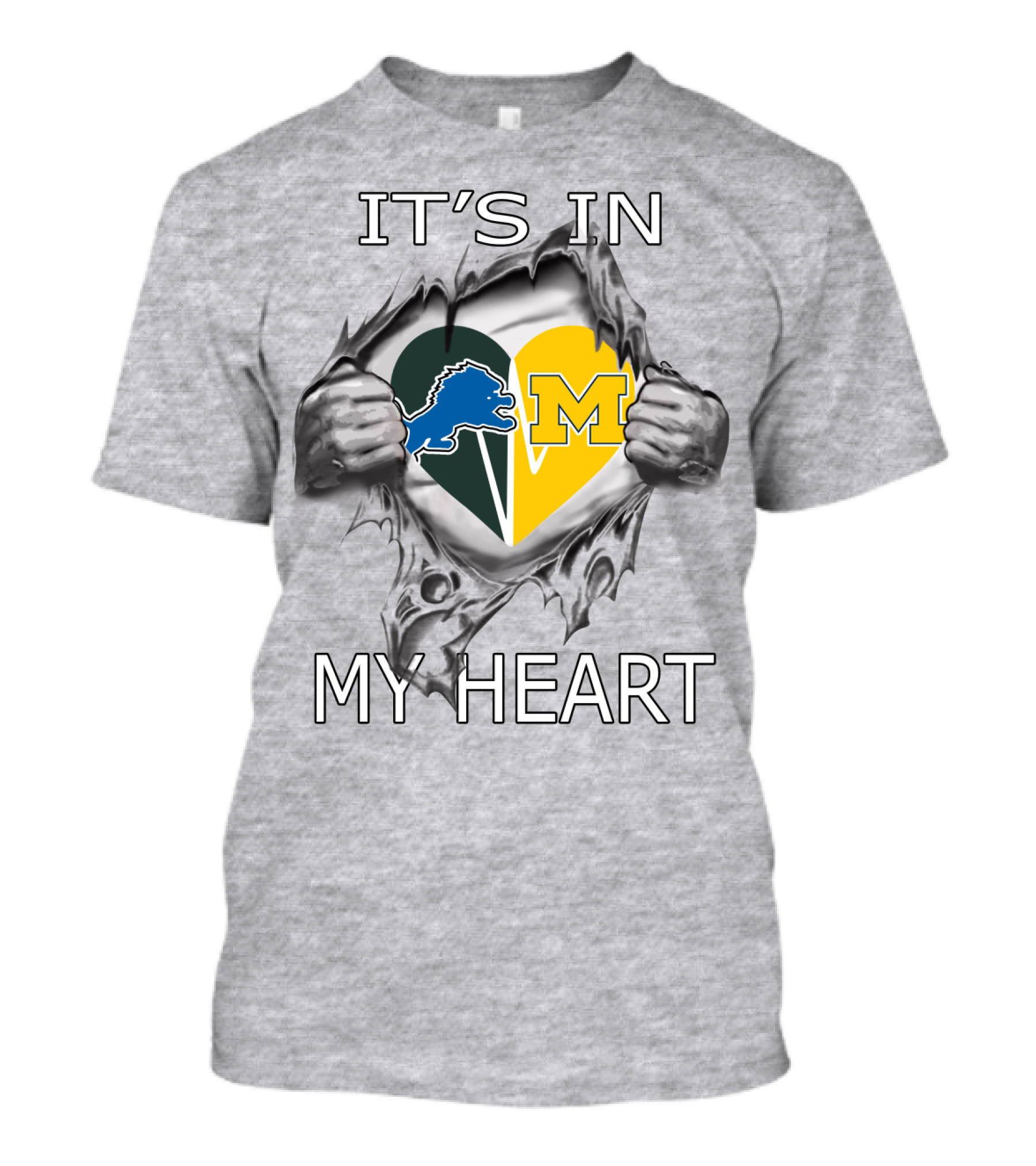 Lions Michigan It's In My Heart T-Shirt