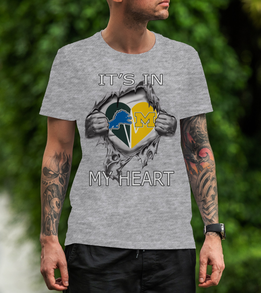 Lions Michigan It's In My Heart T-Shirt