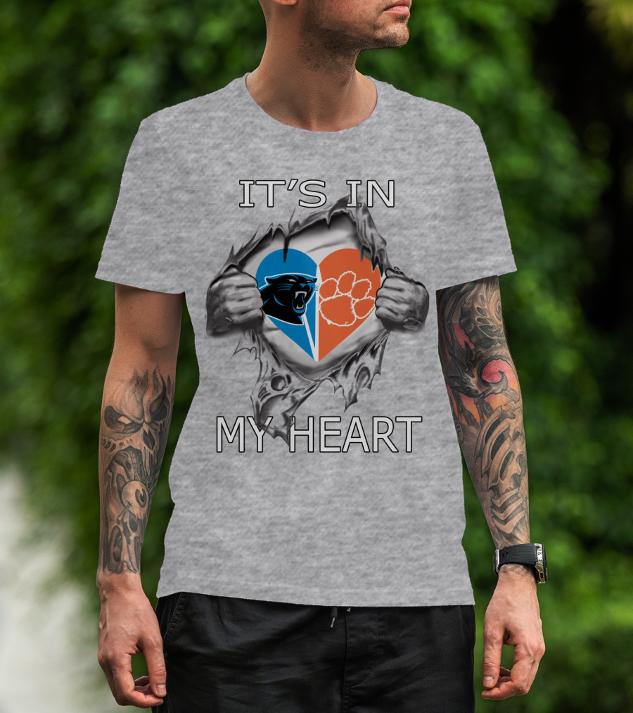 IT'S IN MY HEART Panthers Clemson Tigers T-Shirt