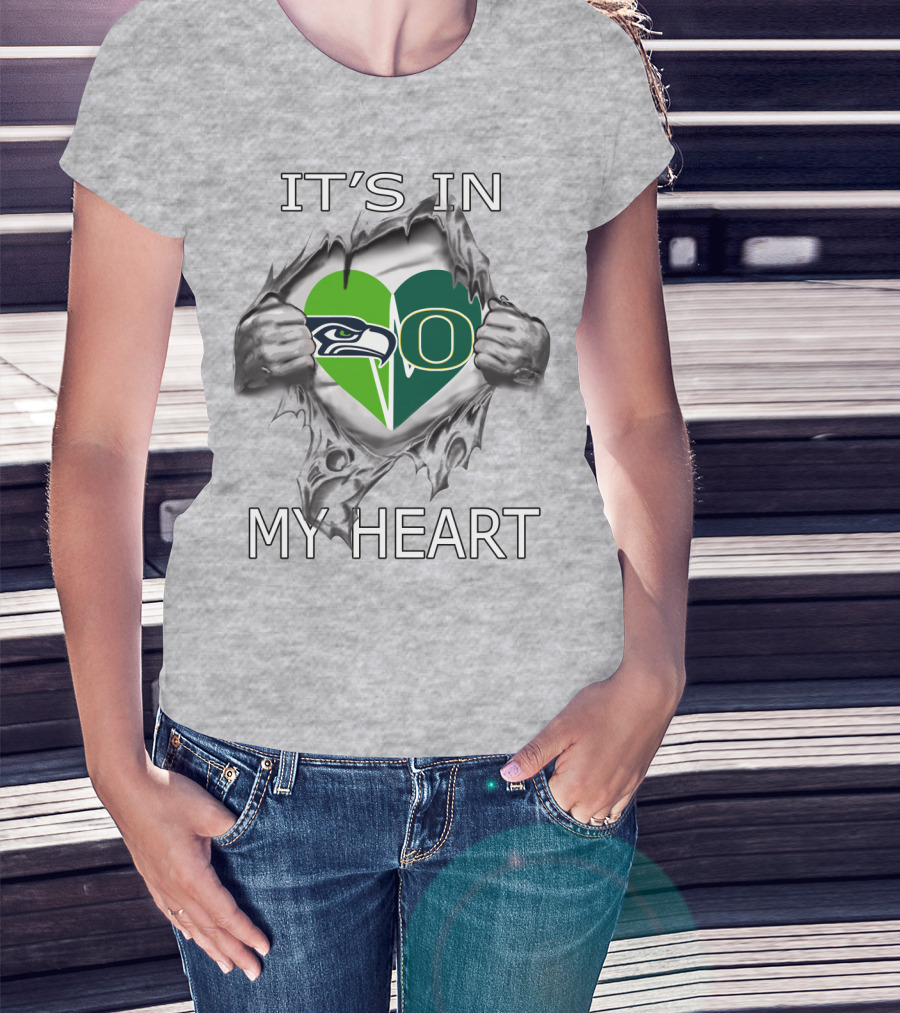 Seahawks Oregon Heart It's In My Heart T-Shirt