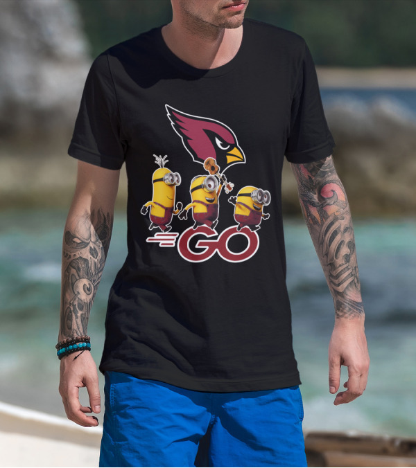 Cardinals Minions Go Football Fan Fun T-Shirt