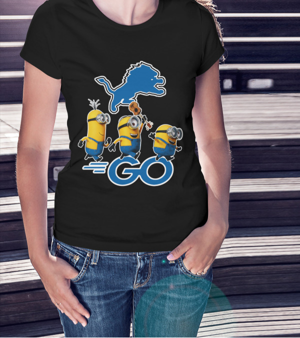 Detroit Lions Minions Go T-Shirt