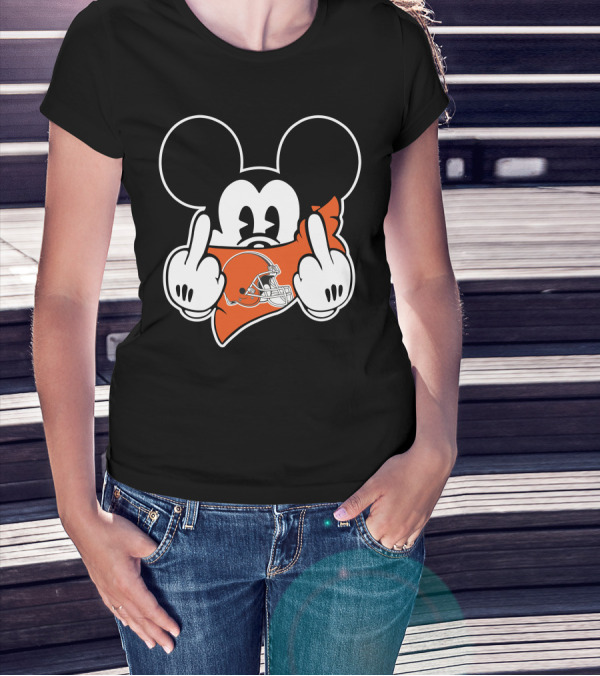 Browns Mickey Cleveland Football Fan Attitude T-Shirt
