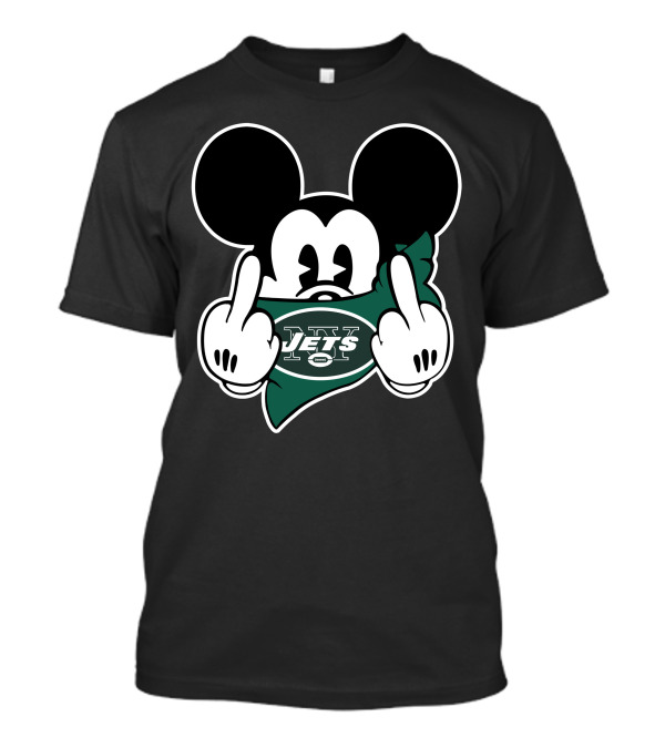 Jets Mickey Mouse Middle Finger T-Shirt