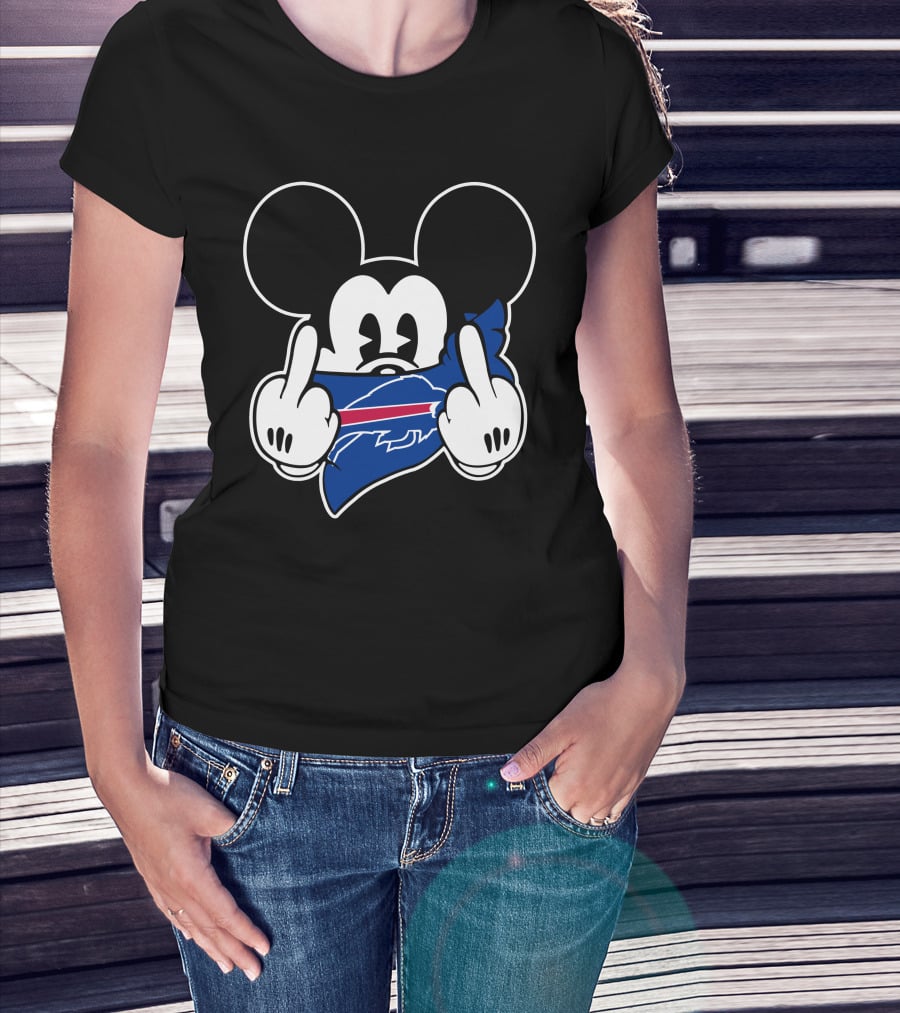 Mickey Mouse Bills Nfl Team Logo T-Shirt
