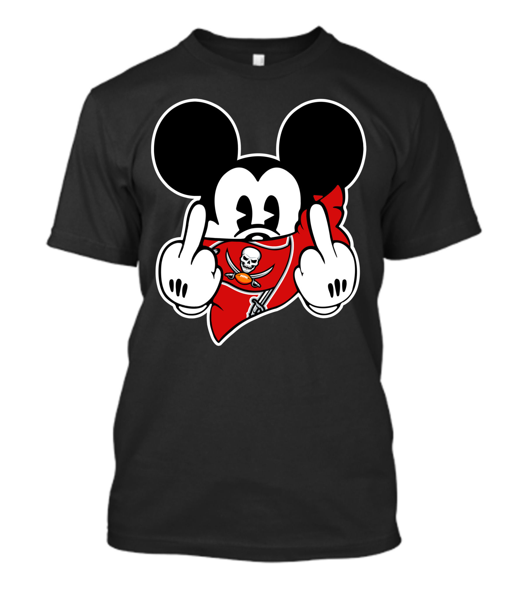 Buccaneers Mickey Parody With Skull And Swords Bandana T-Shirt