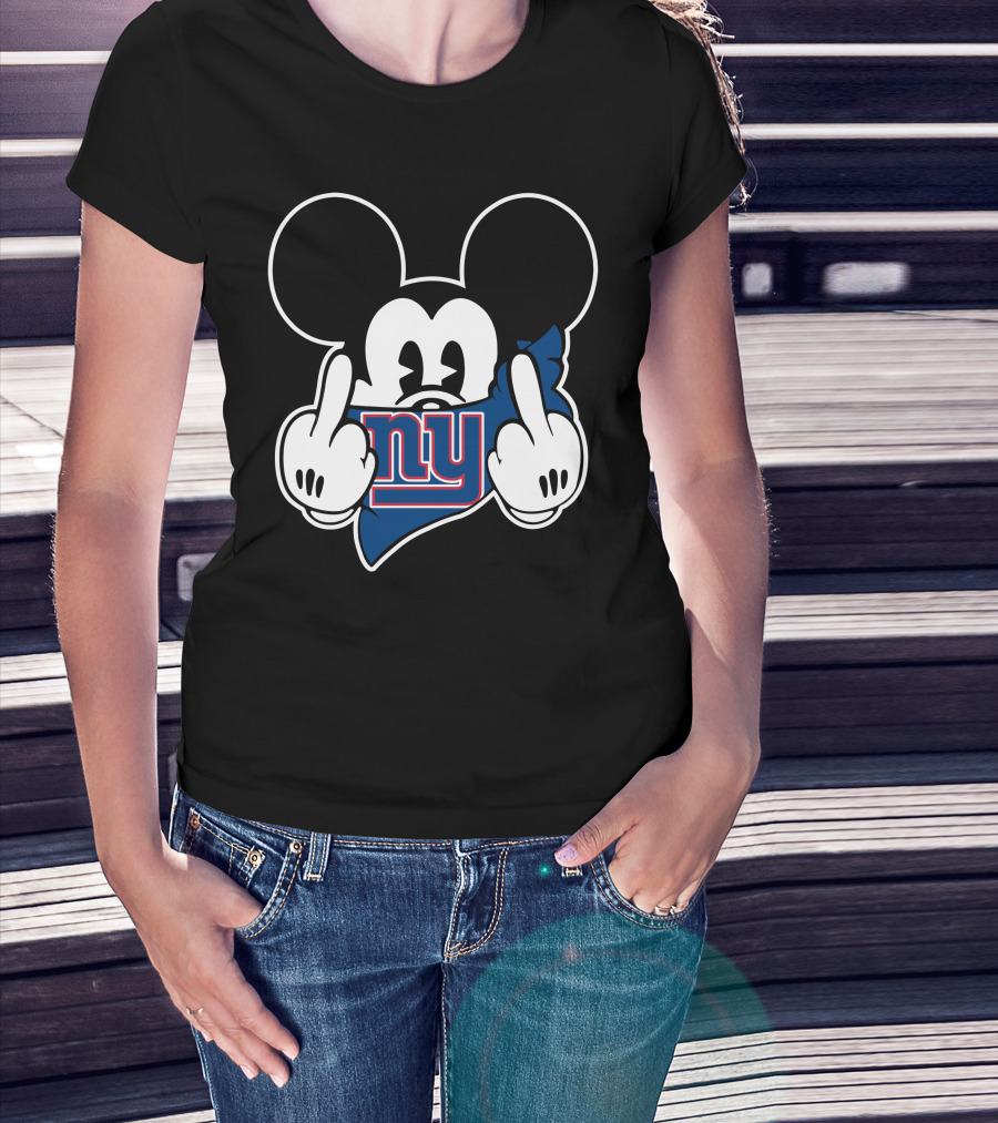 Mickey Hands Gesture New York Giants Bandana T-Shirt