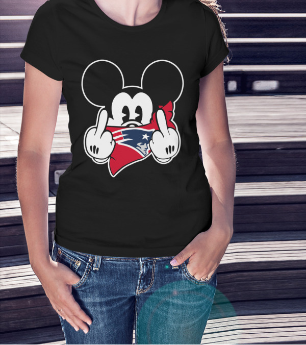 Mickey Patriot Middle Finger Emblem T-Shirt