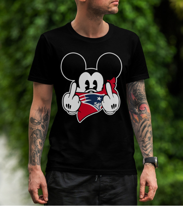 Mickey Patriot Middle Finger Emblem T-Shirt