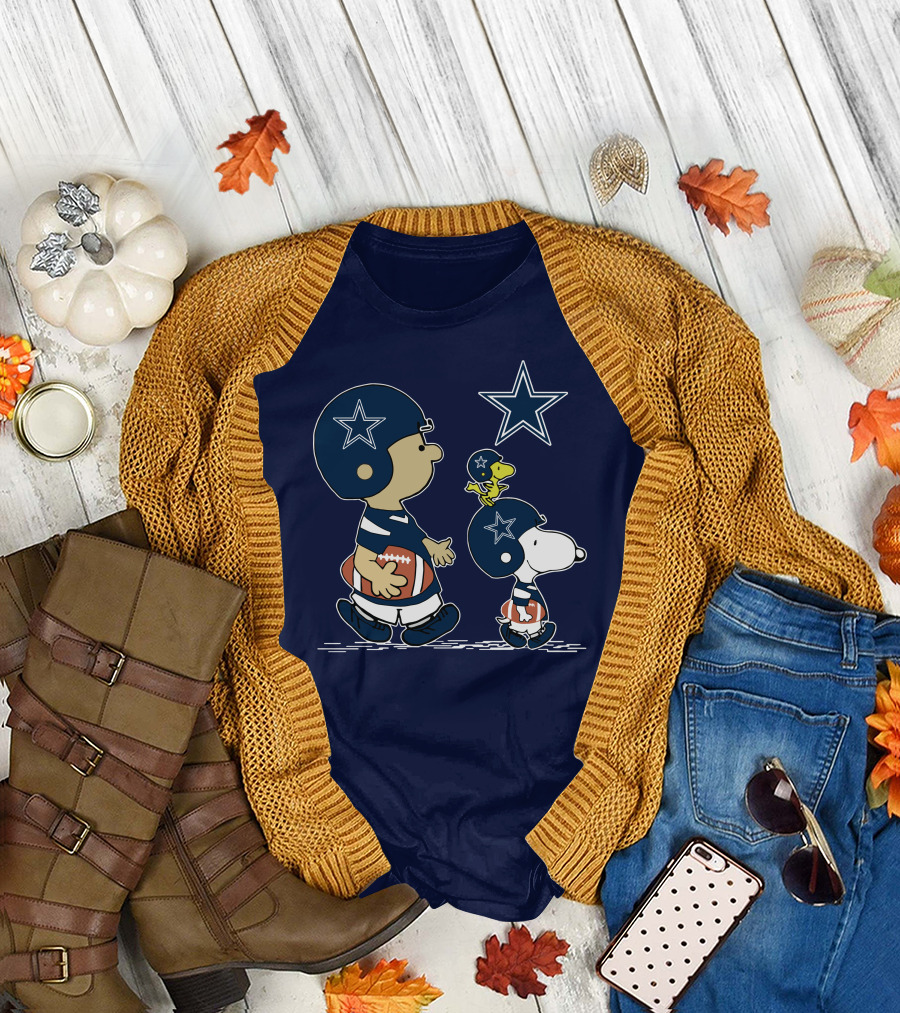 Cowboys Snoopy Football Peanuts Characters Dallas Star T-Shirt