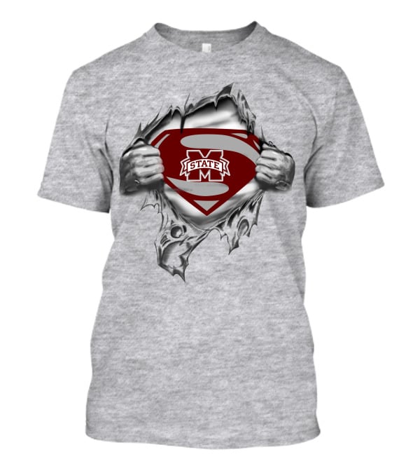 Mississippi State University Ms State Super Man Shield T-Shirt