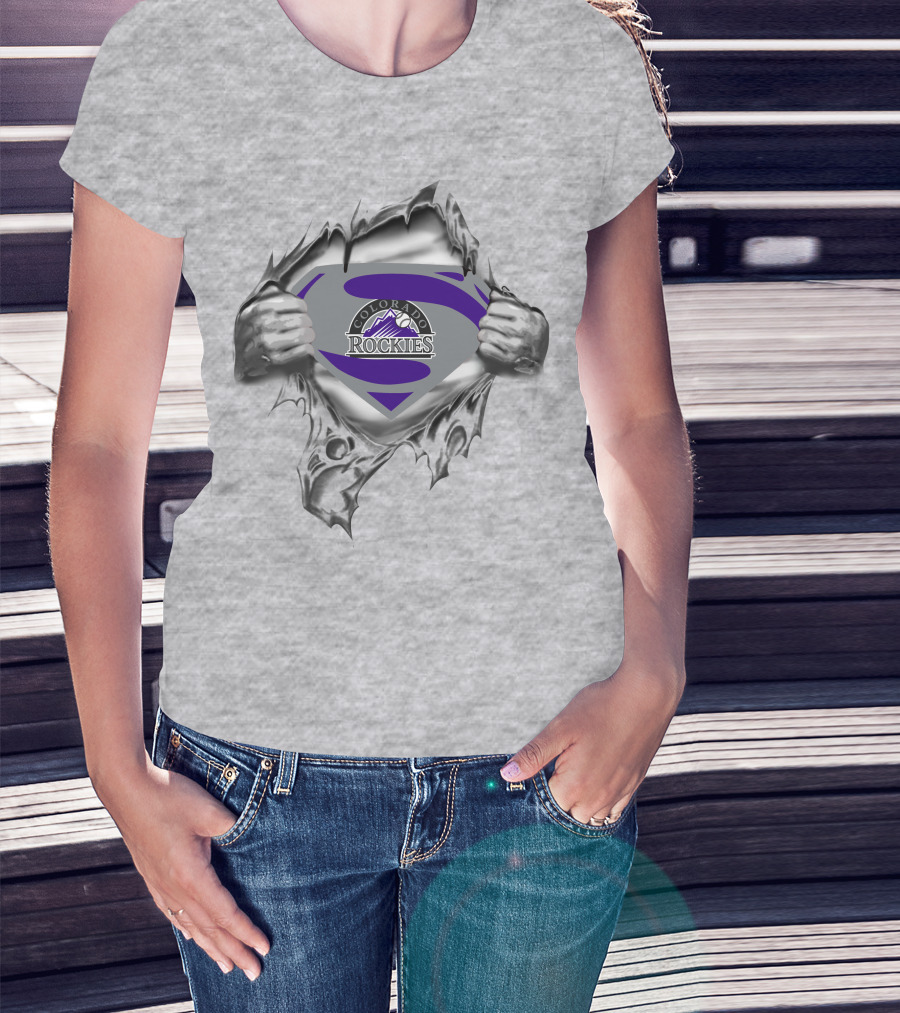 Colorado Rockies Superman Emblem Unveiled T-Shirt